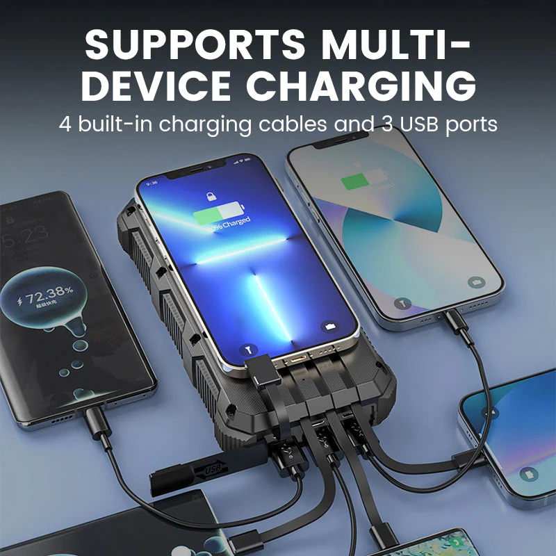 High-Capacity Solar Power Bank with Built-in Light - Image 3