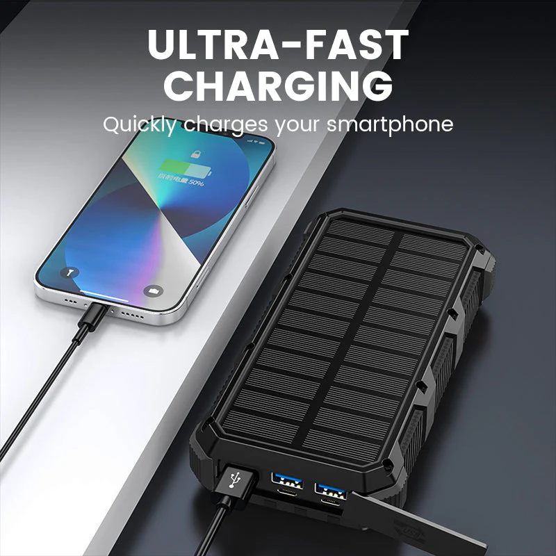 High-Capacity Solar Power Bank with Built-in Light - Image 6