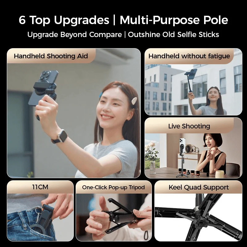 🔥Hot Sale(💥50%OFF)🔥4-in-1 Multifunctional 360° Rotation Magnetic Selfie Stick - Image 3