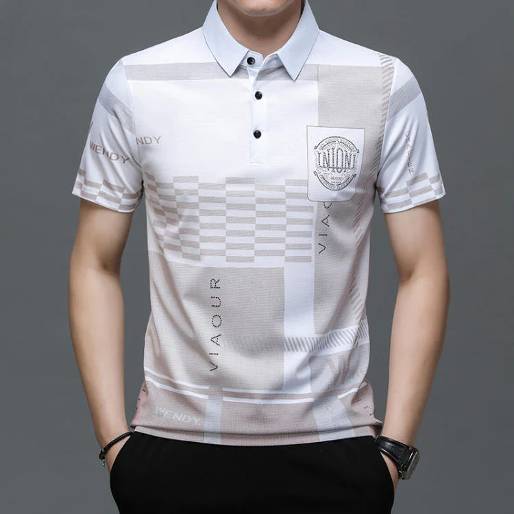 Ice Silk Print Short-sleeved Shirt👕 - Image 3