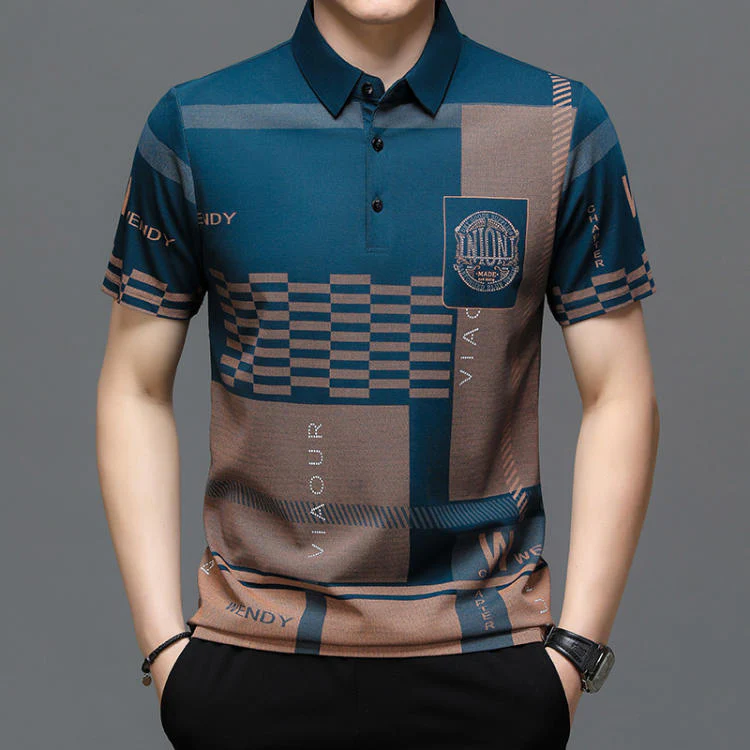 Ice Silk Print Short-sleeved Shirt👕 - Image 4
