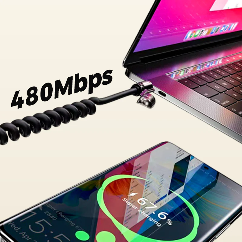 4-In-1 Spring Retractable Fast Charging Cable - Image 2