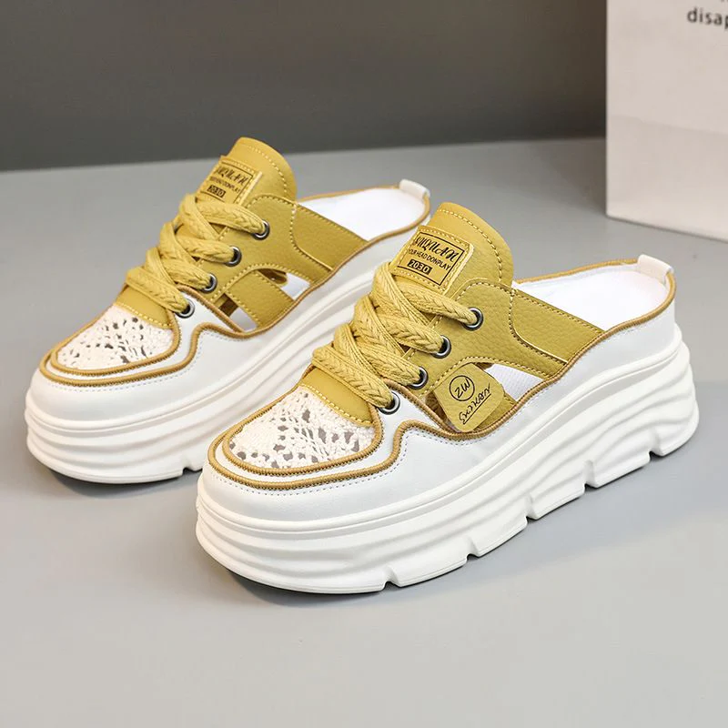 Lightweight Thick-sole Hollowed Breathable Shoes for Women - Image 15