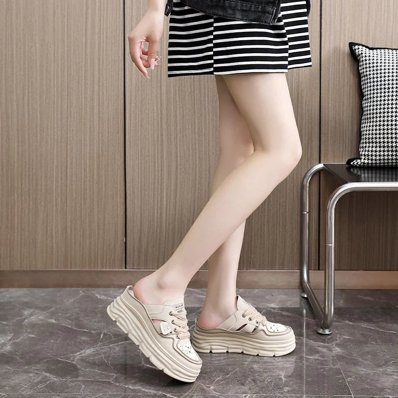 Lightweight Thick-sole Hollowed Breathable Shoes for Women - Image 2