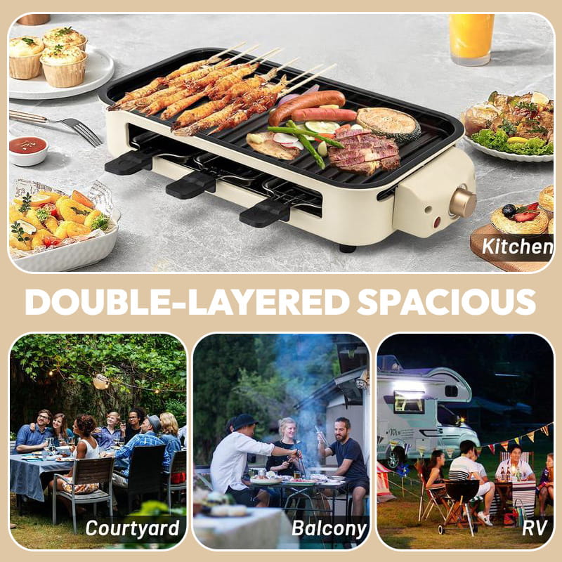 Large Capacity Detachable Multi-Function Smokeless Electric Grill - Image 6