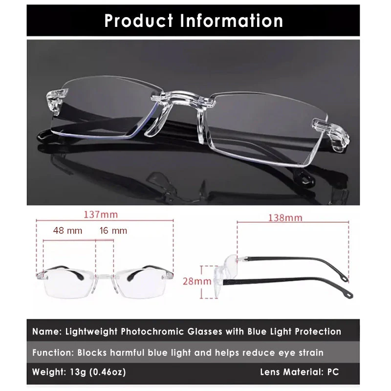 Lightweight Blue-Light Blocking Photochromic Glasses - Image 10