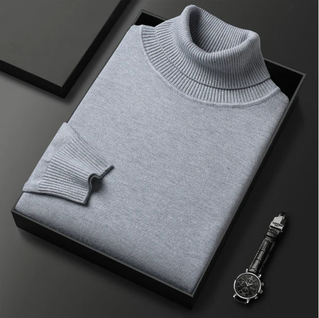 Men's Solid Color Premium Cashmere Sweater - Image 5