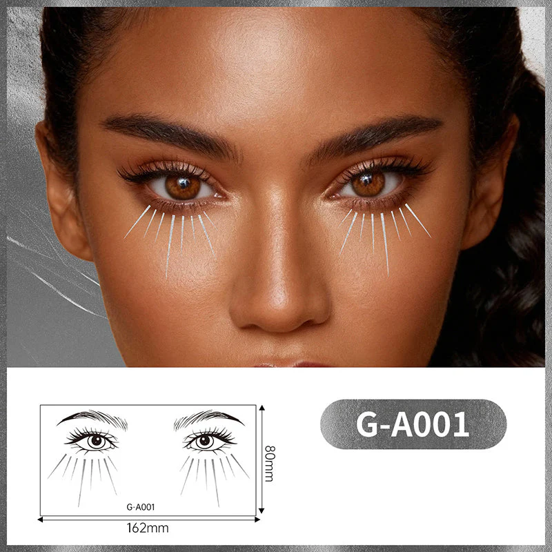 Long-Lasting Gilded Eye Makeup Stickers - Image 9