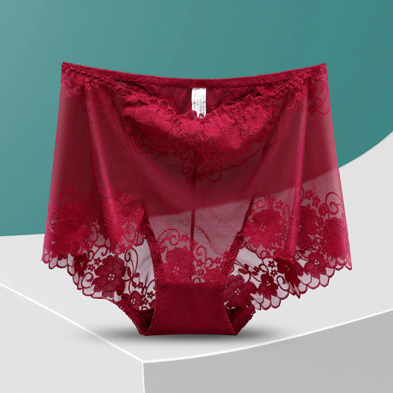 Women's Hand-Crocheted Lace High-Rise Boxer Briefs - Image 11