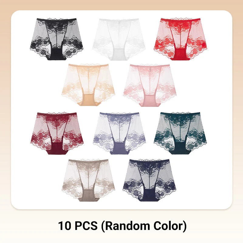 Women's Hand-Crocheted Lace High-Rise Boxer Briefs - Image 20