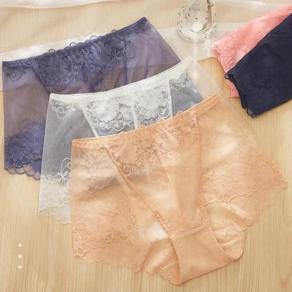 Women's Hand-Crocheted Lace High-Rise Boxer Briefs - Image 4