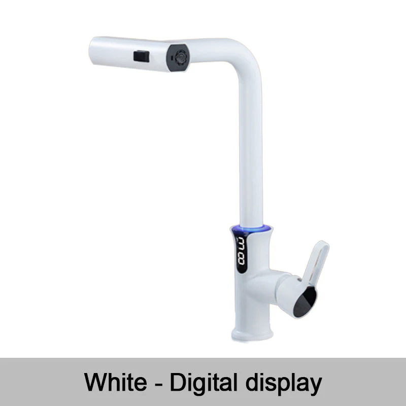 Multifunctional Pull Out Kitchen Sink Faucet with Digital Temperature Display - Image 12