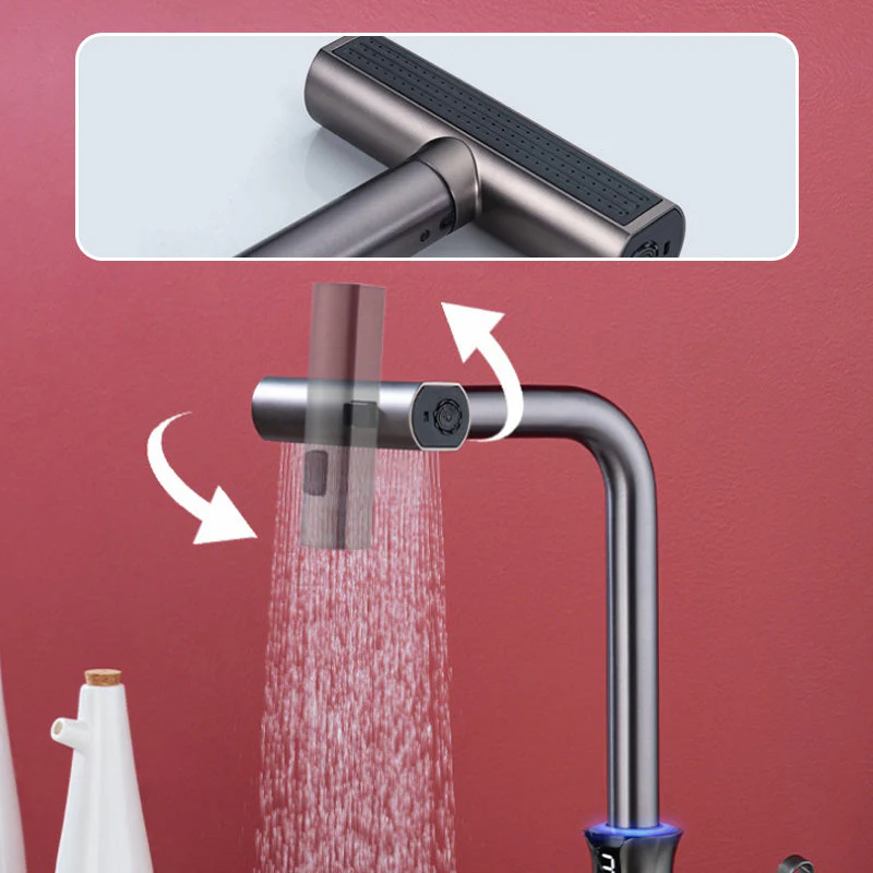 Multifunctional Pull Out Kitchen Sink Faucet with Digital Temperature Display - Image 4