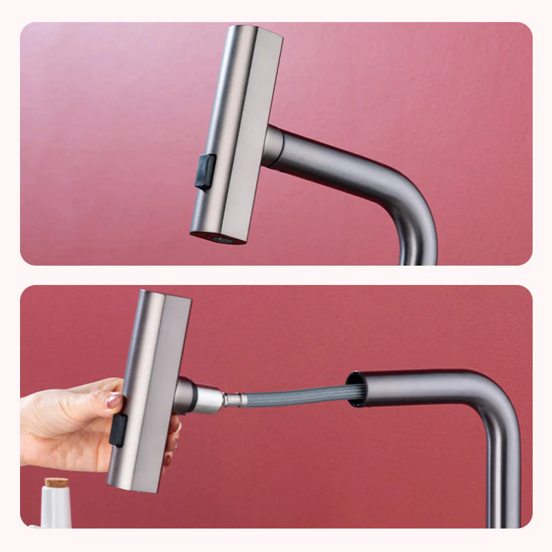 Multifunctional Pull Out Kitchen Sink Faucet with Digital Temperature Display - Image 7