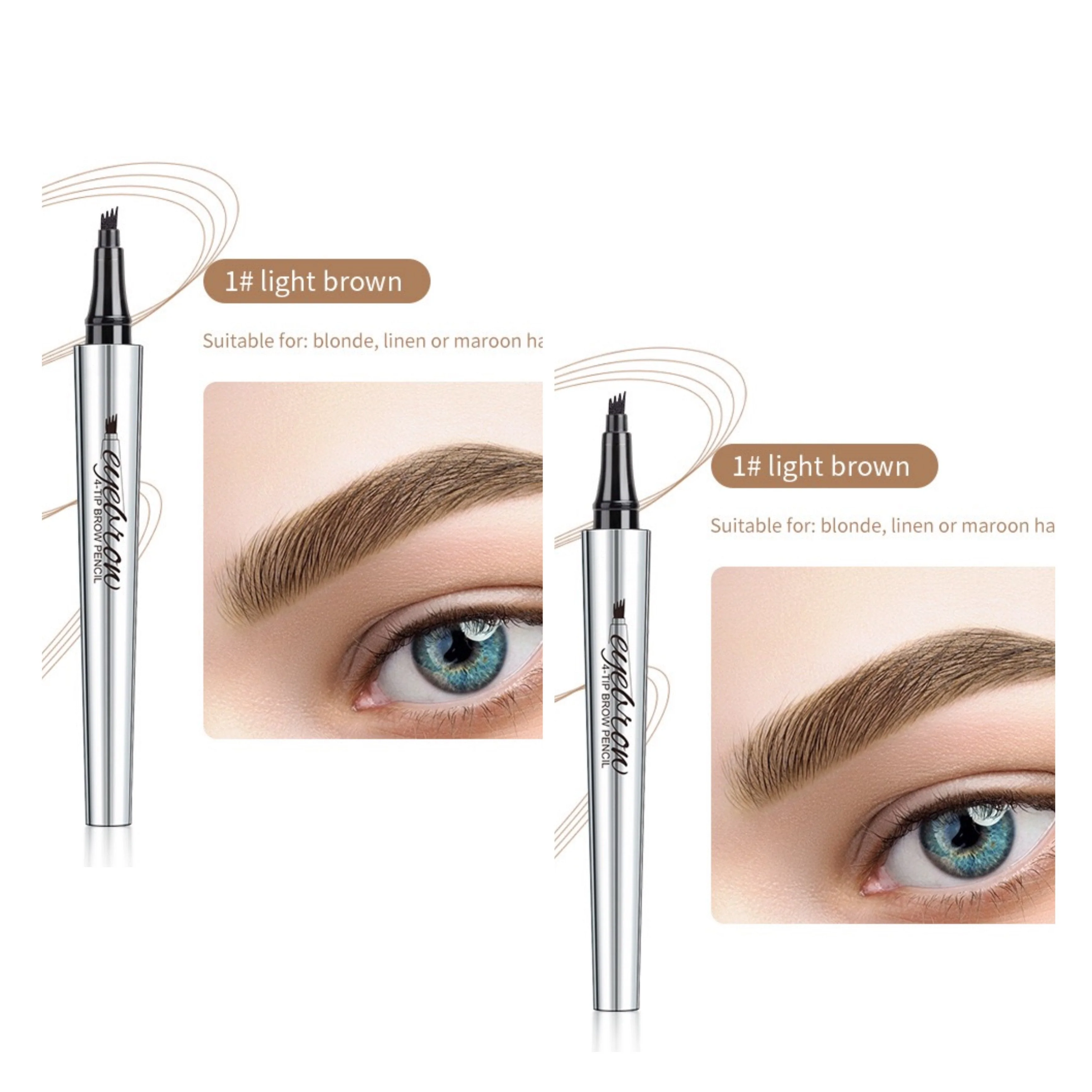 3D Waterproof Microblading Eyebrow Pen 4 Fork Tip Tattoo Pencil - Image 13