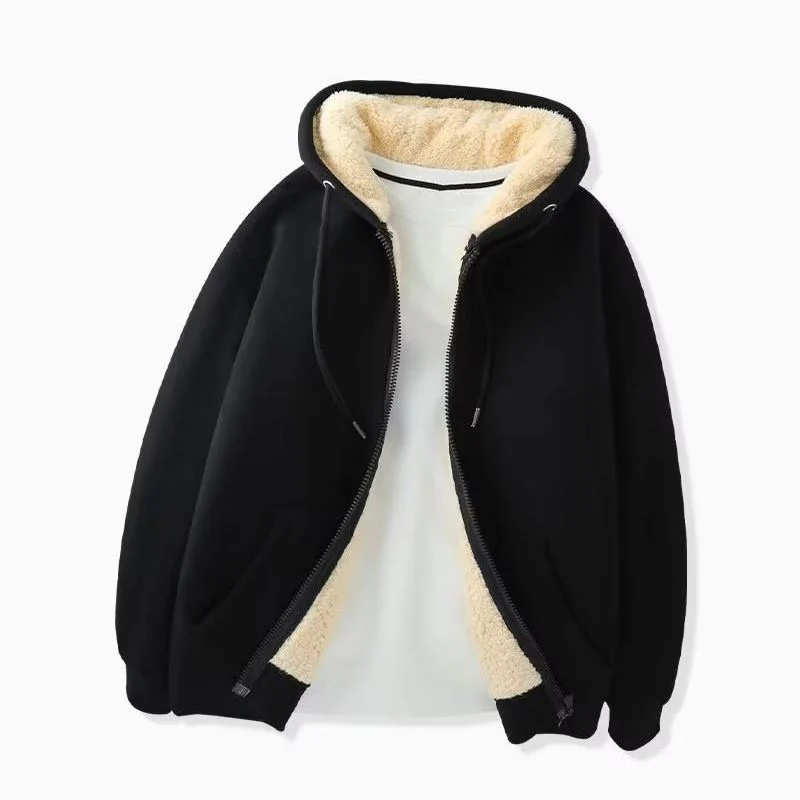 Men’s Thickened Faux Cashmere Hoodie Cardigan - Great Gift - Image 10