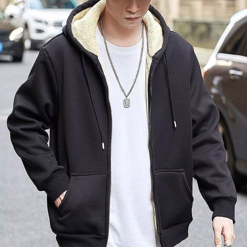 Men’s Thickened Faux Cashmere Hoodie Cardigan - Great Gift - Image 6