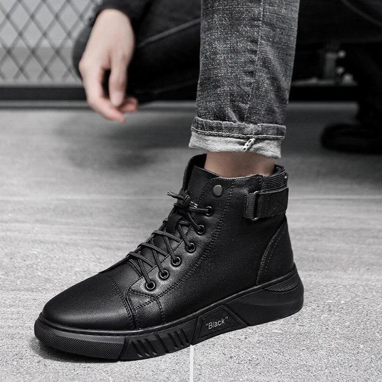 Black Warm Leather Boots - Image 13