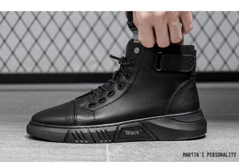 Black Warm Leather Boots - Image 4