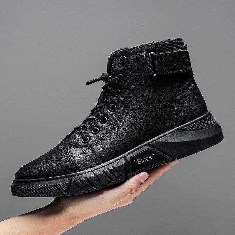 Black Warm Leather Boots - Image 9