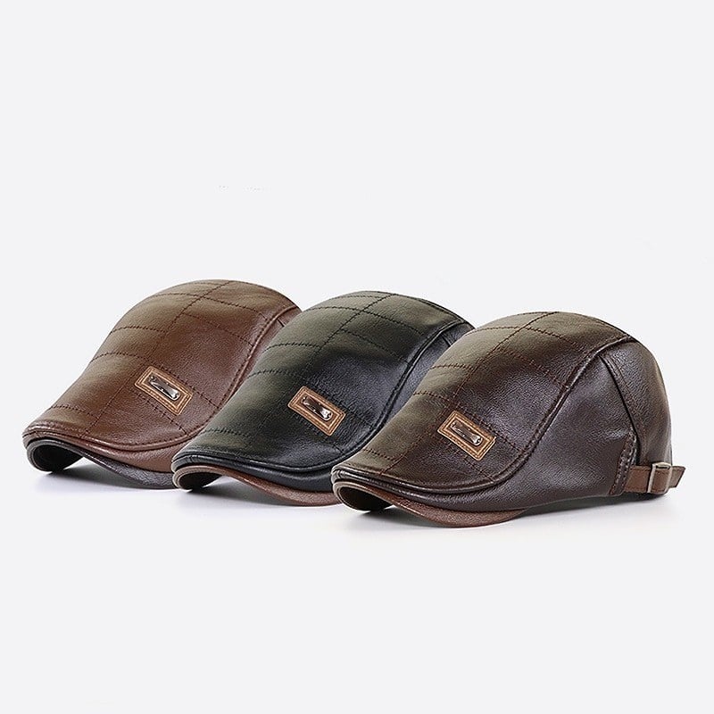 New Fashion Leather Beret - Image 5