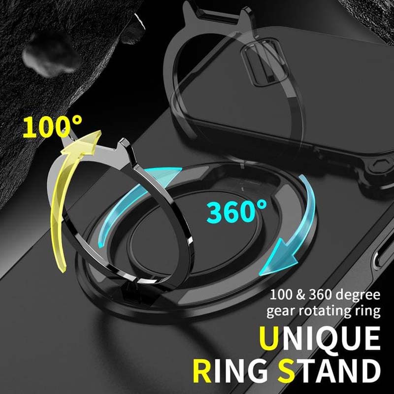 Magnetic Phone Case with Ring Stand For iPhone - Image 2