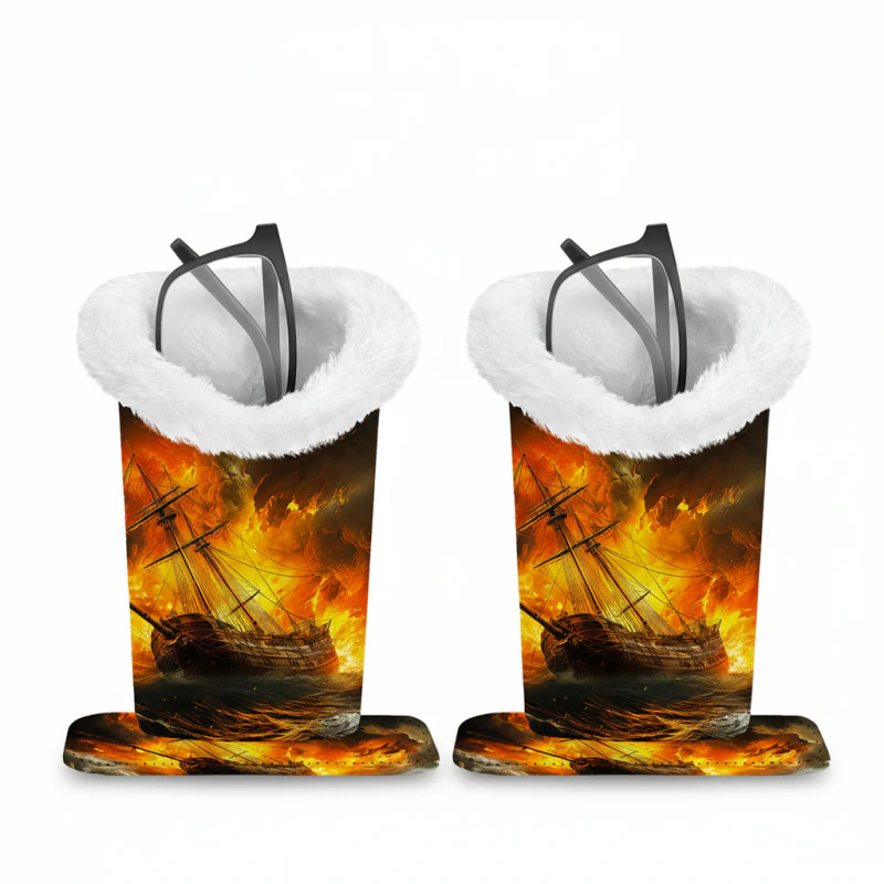 Magnetic Printed Eyeglass Holder with Plush Lining - Image 24