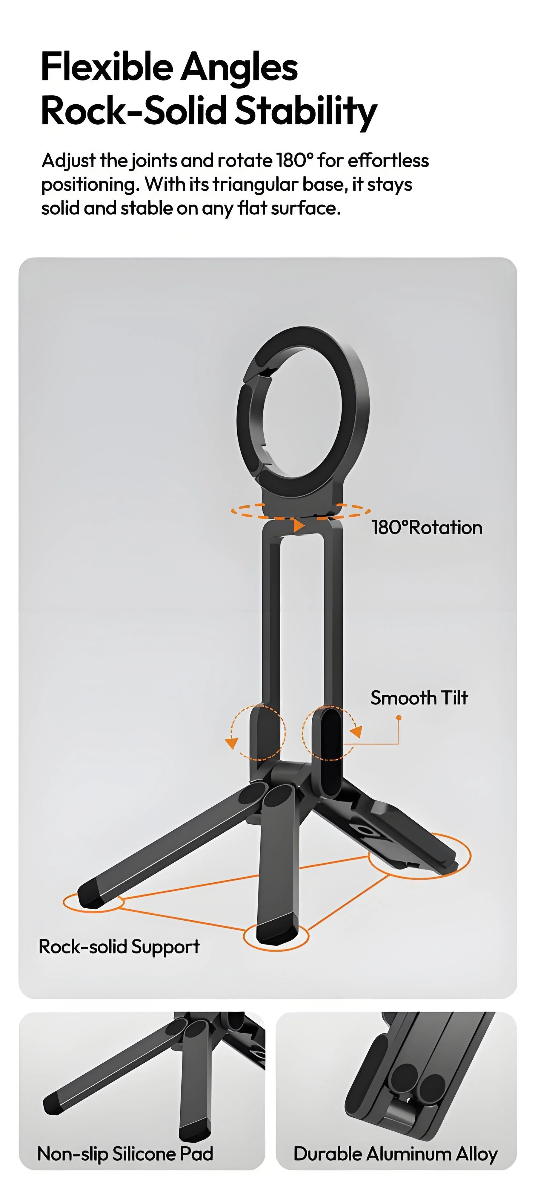 🔥HOT SALE 🔥Strong Magnetic Phone Tripod for iPhone (50% OFF) - Image 8