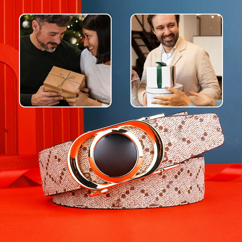 Men's Automatic Buckle Leather Belt - Image 7