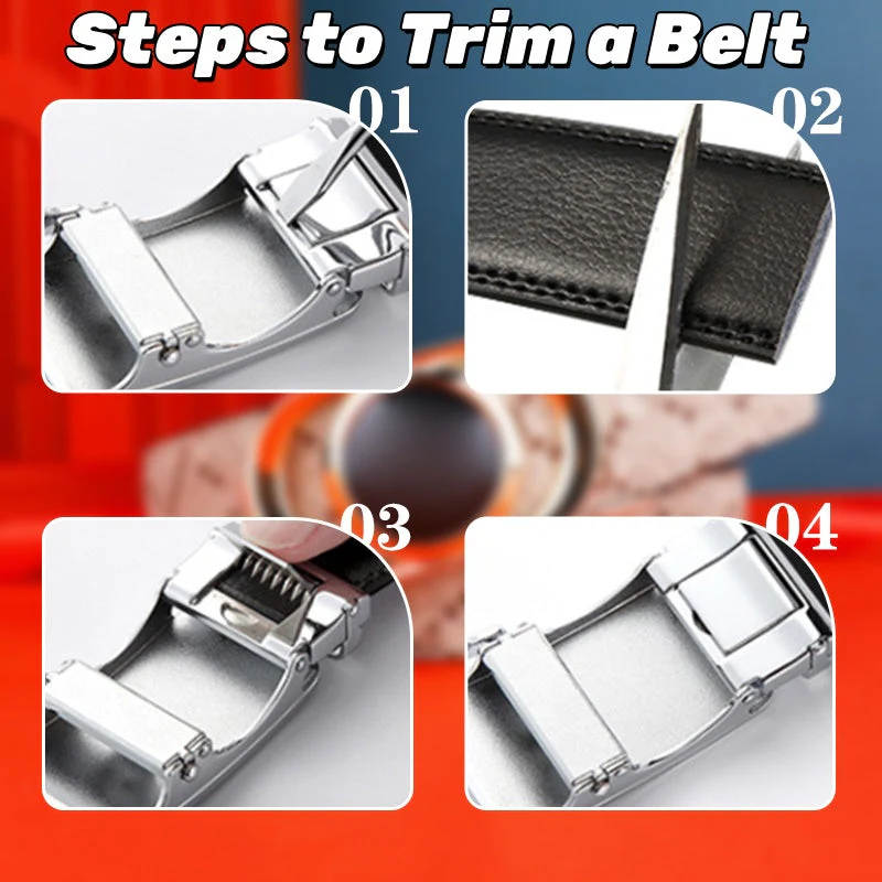 Men's Automatic Buckle Leather Belt - Image 8