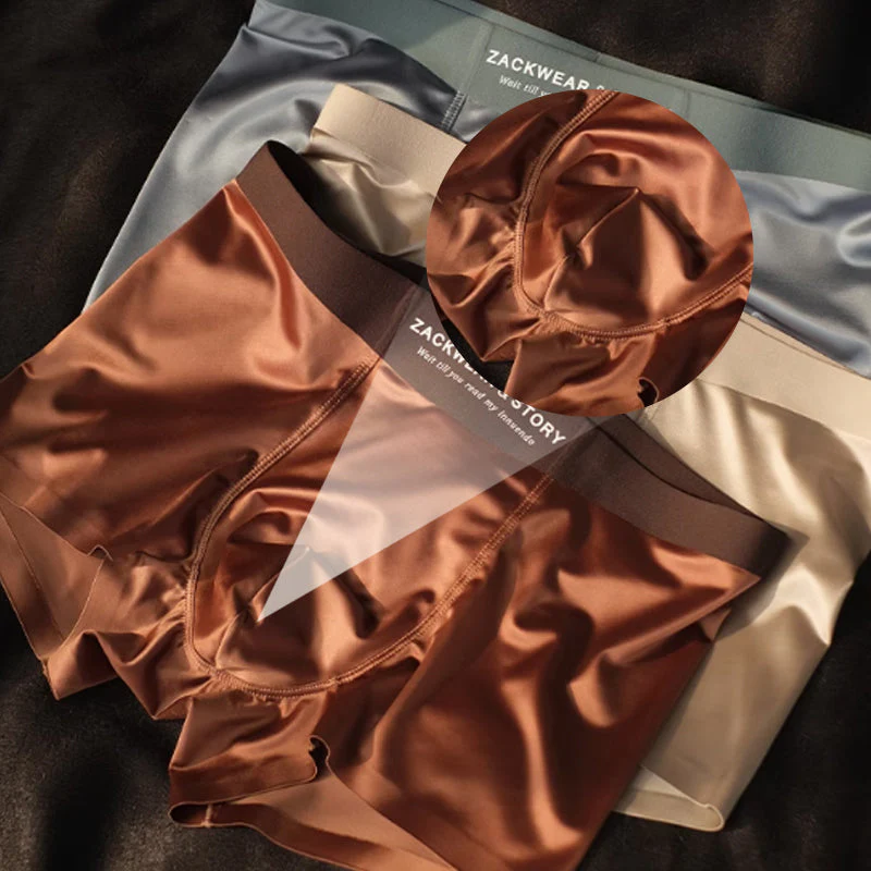 Men's Luxury Glossy High Stretch Boxer Briefs 3-Pack Set - Image 7