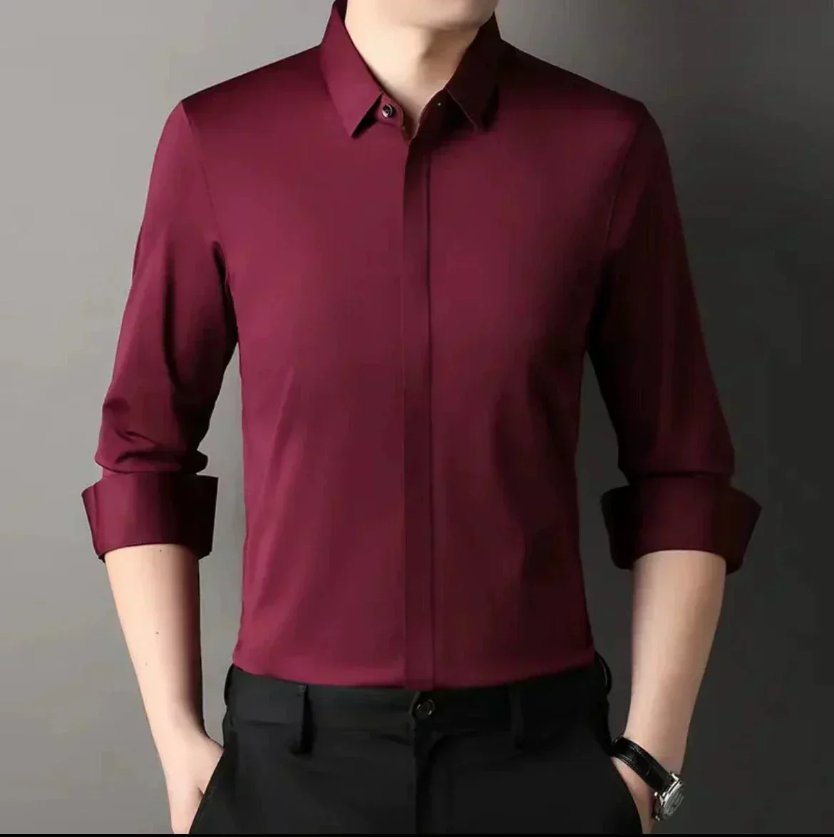 🎉2025 New Products Hot Sale✨Men's Wrinkle-Free Button-Down Shirt - Image 11