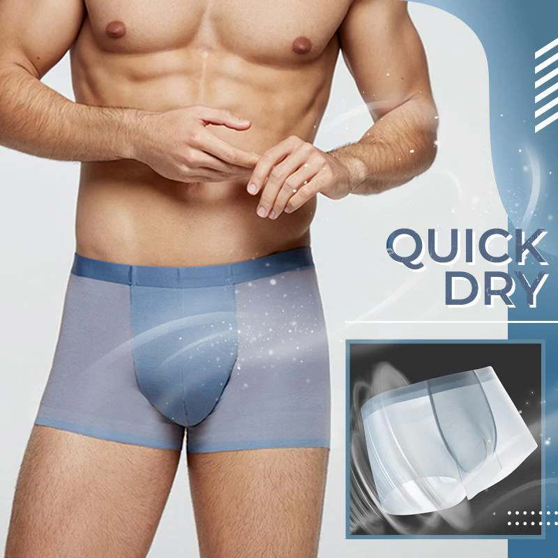 Men's Ice Silk Boxer Shorts Underwear - Image 7