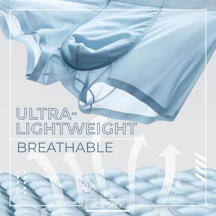 Men's Ice Silk Boxer Shorts Underwear - Image 9
