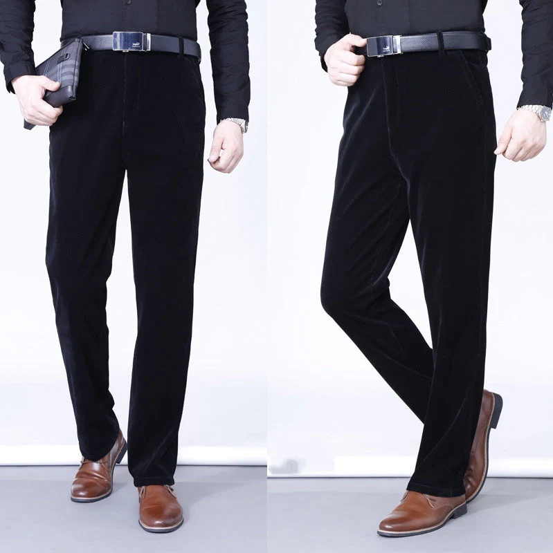 Men's Stretchy Corduroy Straight Long Pants - Image 11