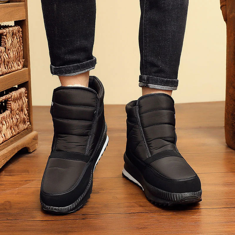 Men's Waterproof Snow Boots with Hook & Loop Strap - Image 3