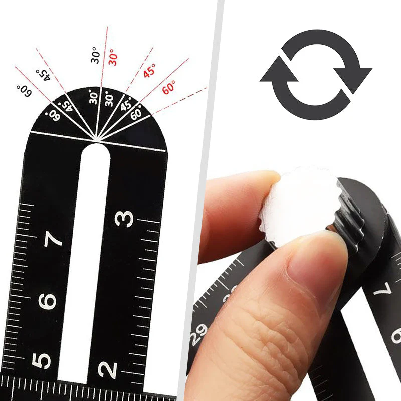 🔥HOT SALE 50%OFF🔥Multi Angle Foldable Measuring Ruler with Holes Positioning - Image 7