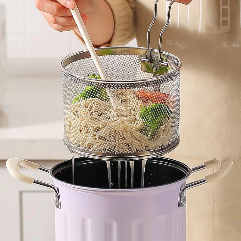 🎅Pre-Christmas Special🎄Multifunctional Deep Fryer Pot And Grease Container With Strainer - Image 2