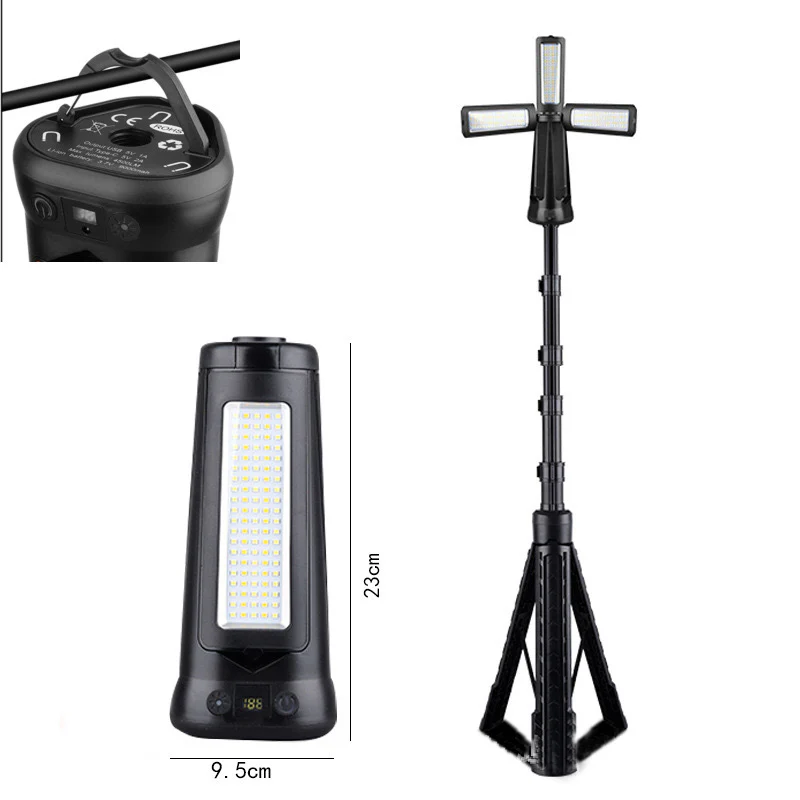 Multifunction LED Work Light with Telescopic Tripod Stand - Image 13