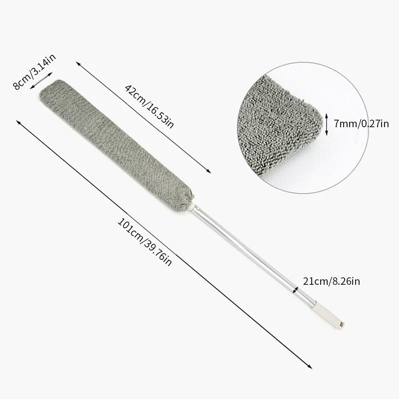 Multifunction Retractable Microfiber Dust Brush Gap Mop - Image 13