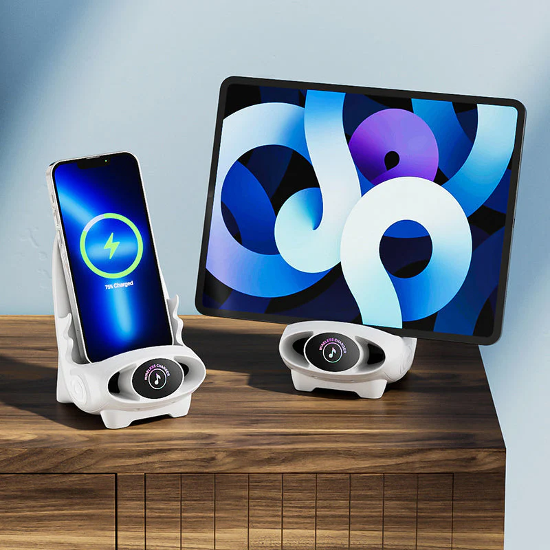 🪑 50% OFF NOW! 📱 Mini Chair Phone Holder with Wireless Charger - 15W Fast Charging, Adjustable Viewing Angles for Desk/Car/Home Use ⚡✨ - Image 4