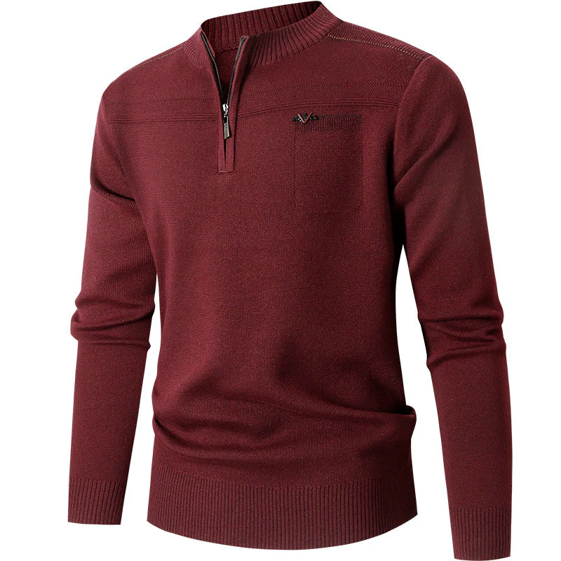 MEN'S CASUAL CREW NECK SWEATER SOLID COLOR AUTUMN AND WINTER INNER WEAR - Image 5