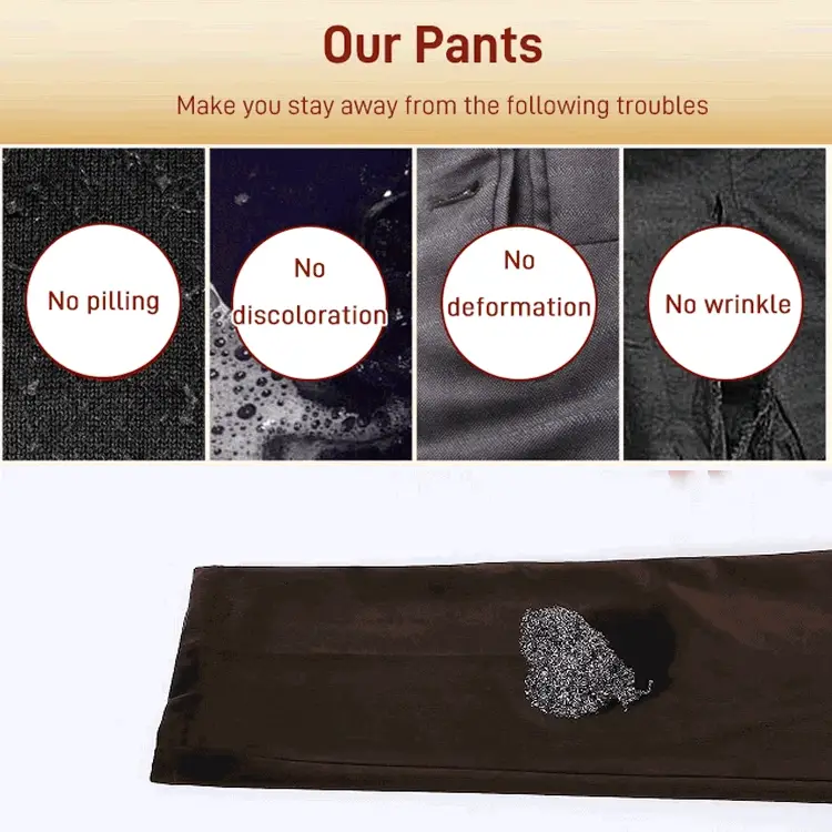 Men's Stretchy Corduroy Straight Long Pants - Image 3