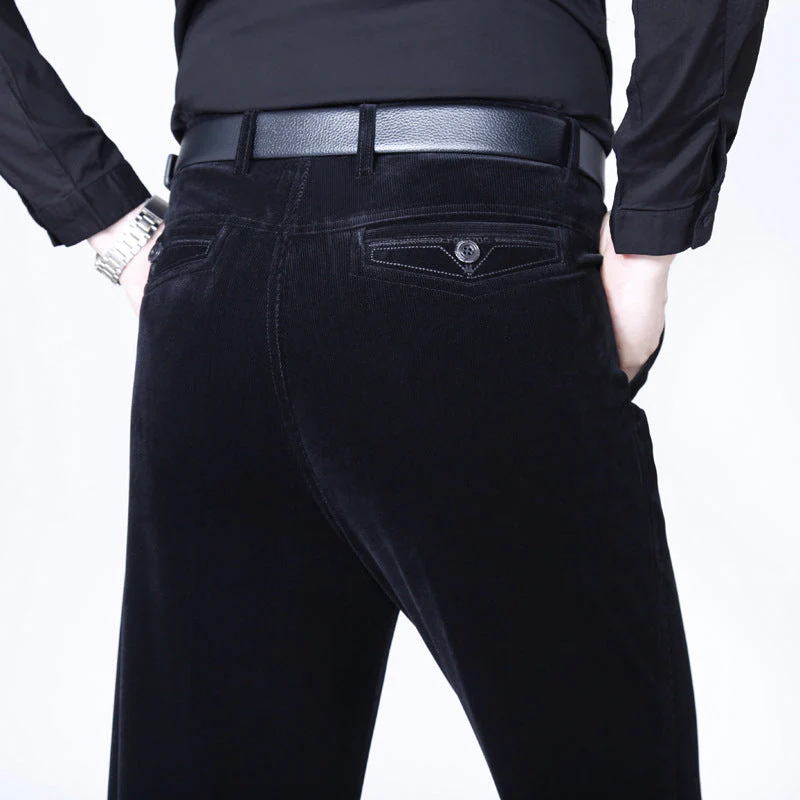 Men's Stretchy Corduroy Straight Long Pants - Image 7
