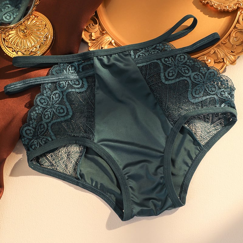 🌷Sexy Seamless Double Strap Lace Silk Care Panties - Image 12