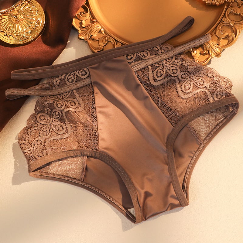 🌷Sexy Seamless Double Strap Lace Silk Care Panties - Image 8