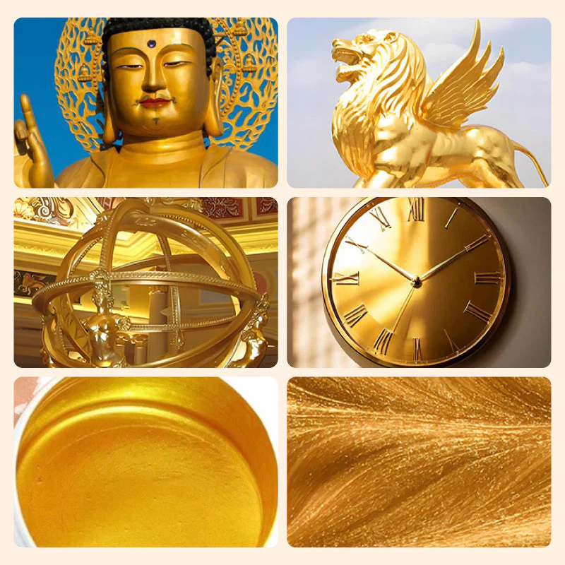 Waterproof gold leaf paint for arts, paintings and crafts - Image 2