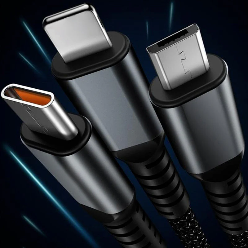 🔥Transparent Luminous 3-in-1 Super Fast Charging Cable - Image 4