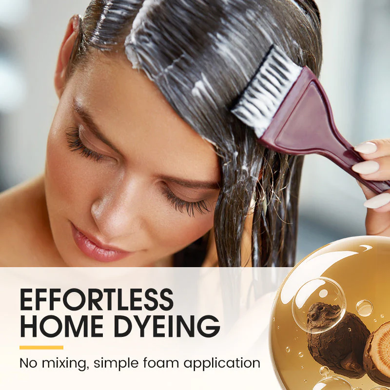 Plant-Based Foam Hair Dye for Gray Coverage - Image 5