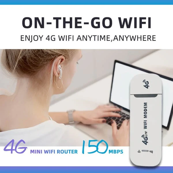 🎉 LAST DAY SALE – 60% OFF! 🔥 4G LTE USB WiFi Router – 150Mbps, 10-User Hotspot, Global SIM Unlocked & Plug-and-Play ⚡ - Image 4